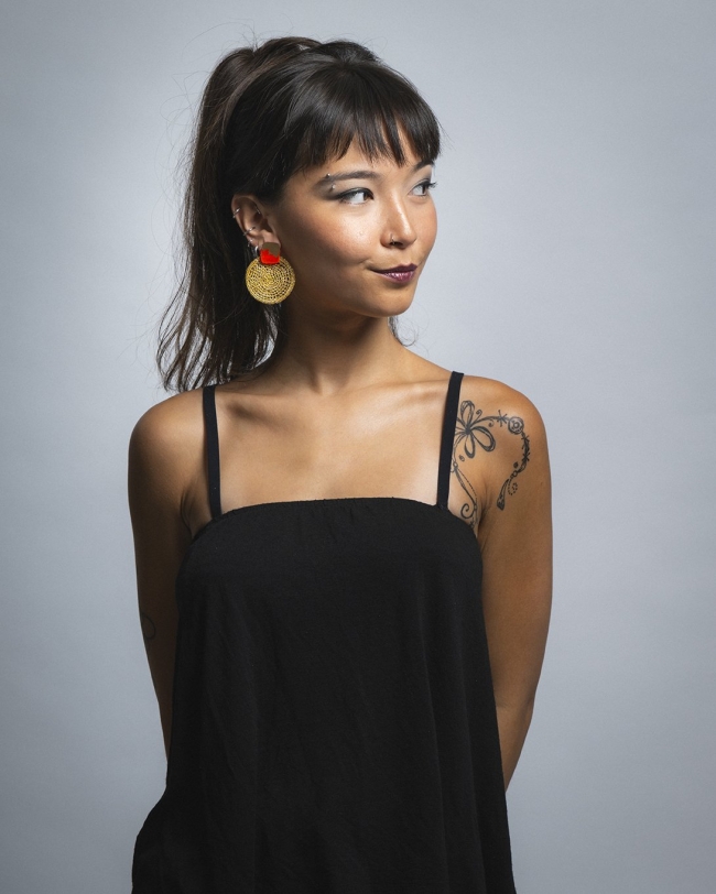 Boucles d'oreilles en crochet et résine Frida